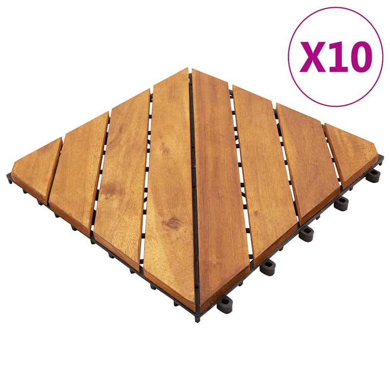 Load image into Gallery viewer, Vidaxl terrastegels 10 st 30x30 cm massief acaciahout
