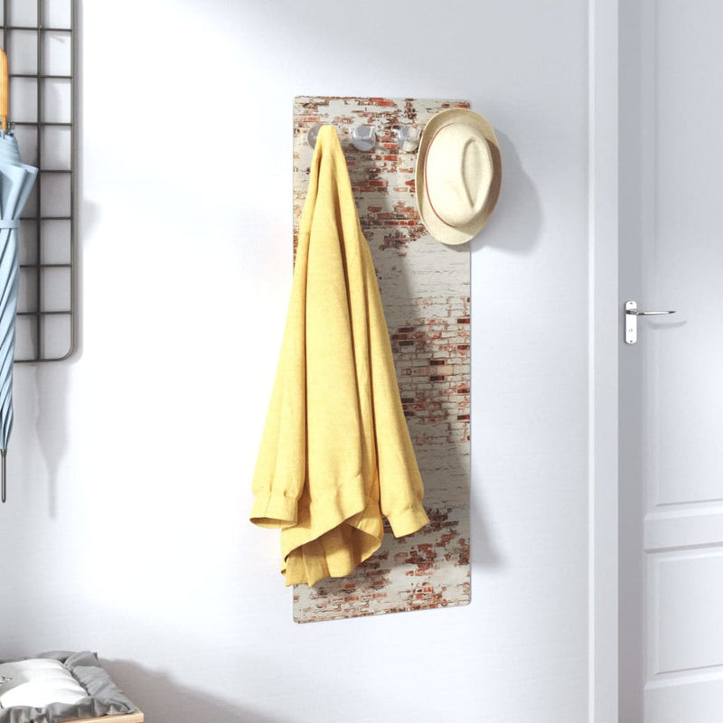 Load image into Gallery viewer, VidaXL Wandkapstok stenen muur 80x30 cm gehard glas
