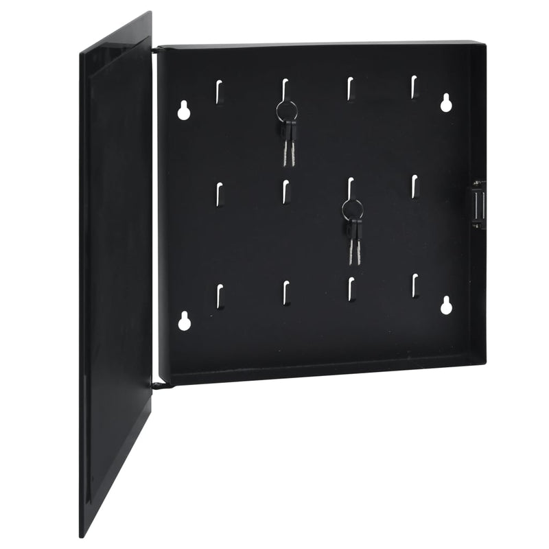 Load image into Gallery viewer, VidaXL Sleutelkast met magneetbord 35x35x4 cm zwart

