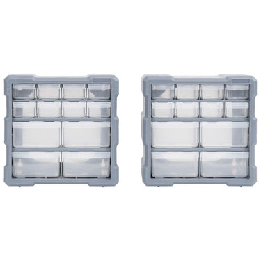 Vidaxl organisers met 12 lades 2 st 26,5x16x26 cm