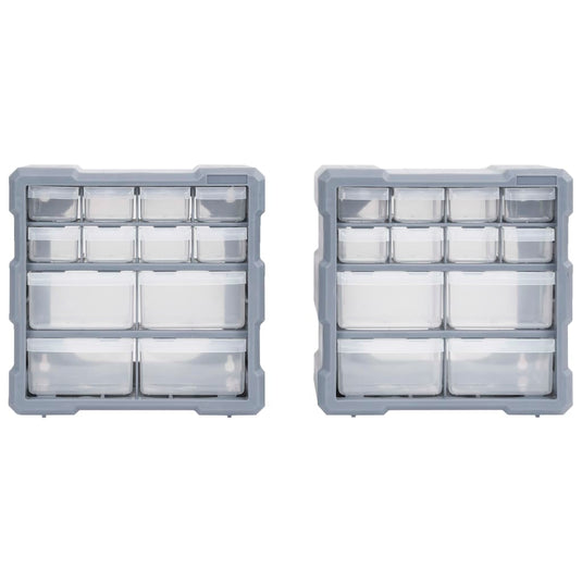 Vidaxl organisers met 12 lades 2 st 26,5x16x26 cm