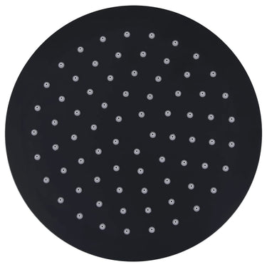 Vidaxl regendouchekop rond 20 cm roestvrij staal zwart
