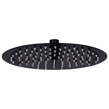 Vidaxl regendouchekop rond 25 cm roestvrij staal zwart