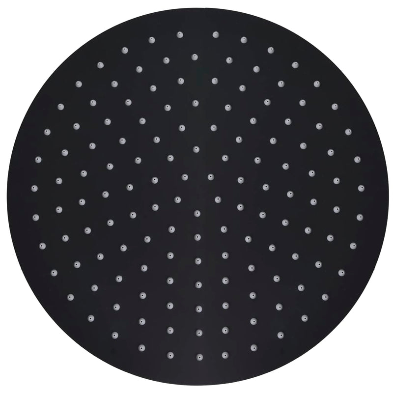 Load image into Gallery viewer, Vidaxl regendouchekop rond 30 cm roestvrij staal zwart
