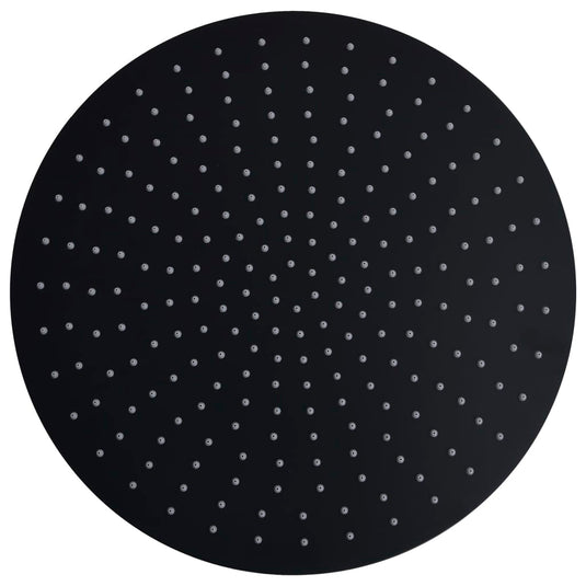 Vidaxl regendouchekop rond 40 cm roestvrij staal zwart