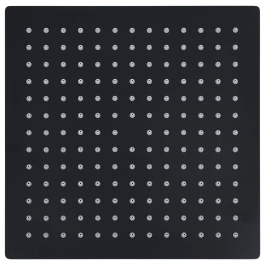 Vidaxl regendouchekop vierkant 25x25 cm roestvrij staal zwart