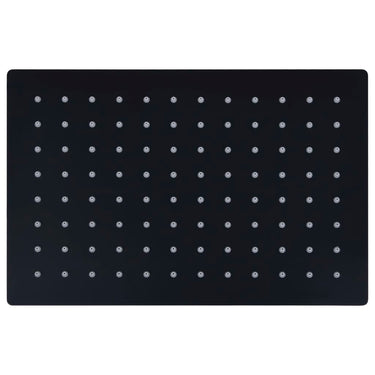 Vidaxl regendouchekop rechthoekig 30x20 cm roestvrij staal zwart
