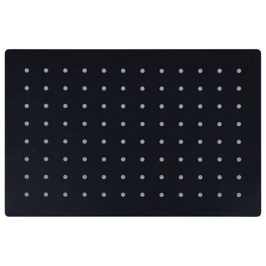 Vidaxl regendouchekop rechthoekig 30x20 cm roestvrij staal zwart