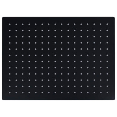 Vidaxl regendouchekop rechthoekig 40x30 cm roestvrij staal zwart