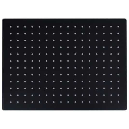 Vidaxl regendouchekop rechthoekig 40x30 cm roestvrij staal zwart