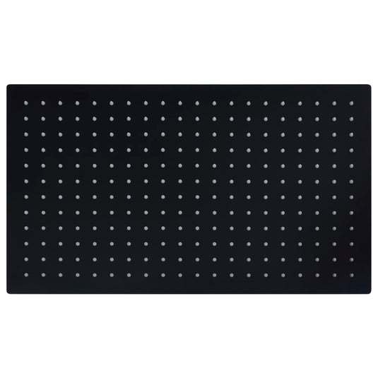 Vidaxl regendouchekop rechthoekig 50x30 cm roestvrij staal zwart