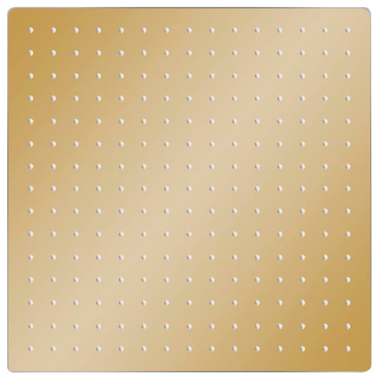 Vidaxl regendouchekop vierkant 40x40 cm roestvrij staal goudkleurig
