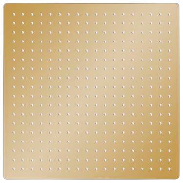 Vidaxl regendouchekop vierkant 50x50 cm roestvrij staal goudkleurig