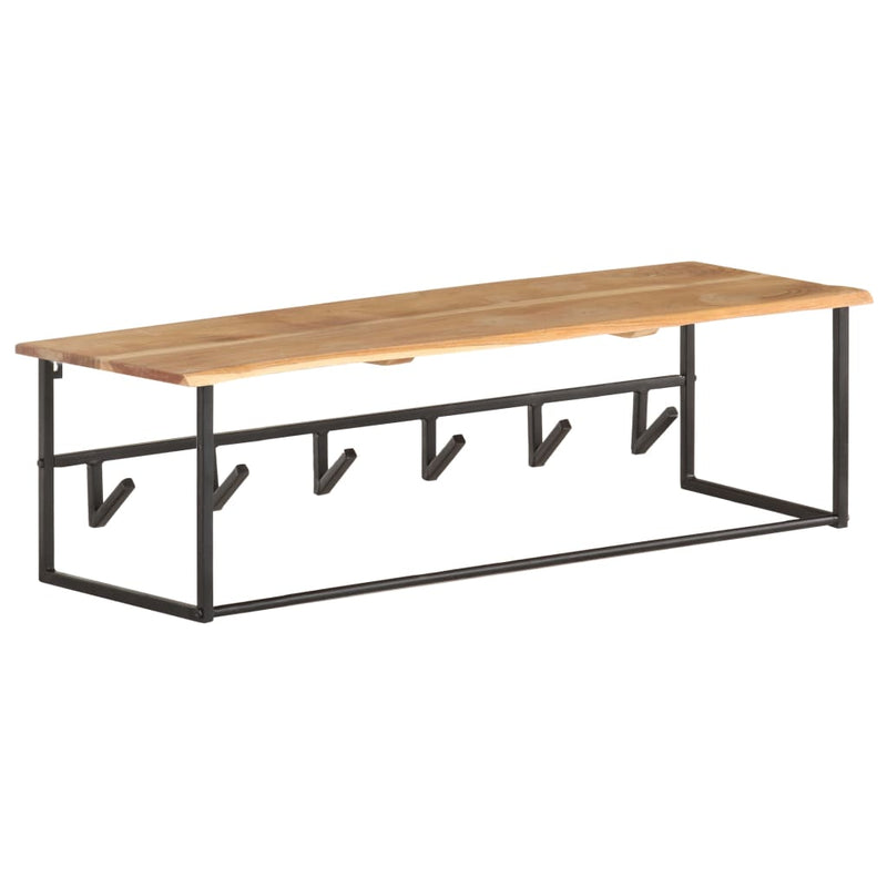 Load image into Gallery viewer, Vidaxl kapstok met schap 100x34x38 cm massief acaciahout
