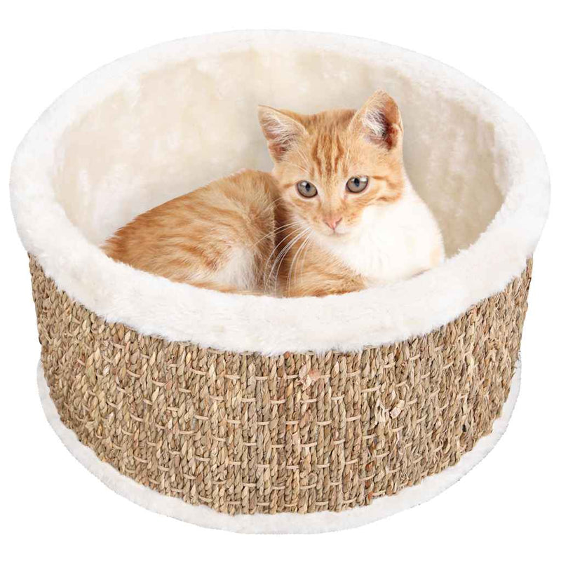 Load image into Gallery viewer, Vidaxl kattenmand rond 36 cm zeegras
