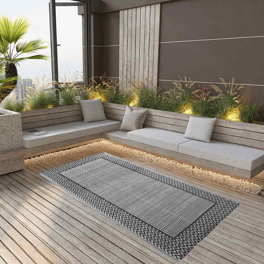 Vidaxl buitenkleed arakil 120x180 cm pp grijs