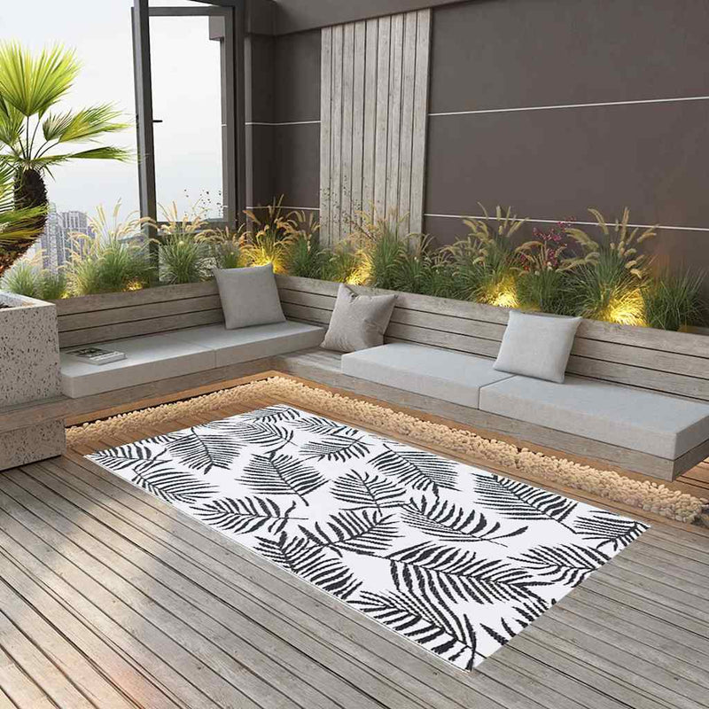 Load image into Gallery viewer, Vidaxl buitenkleed arakil 80x150 cm pp wit en zwart
