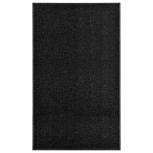 Vidaxl deurmat wasbaar 90x150 cm zwart