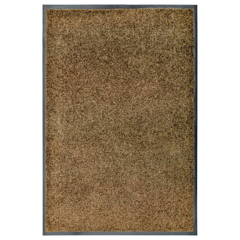 Load image into Gallery viewer, Vidaxl deurmat wasbaar 60x90 cm bruin
