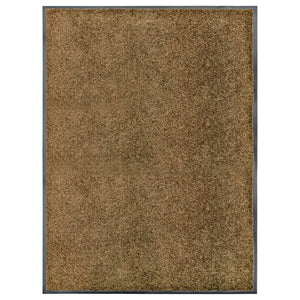 Vidaxl deurmat wasbaar 90x120 cm bruin