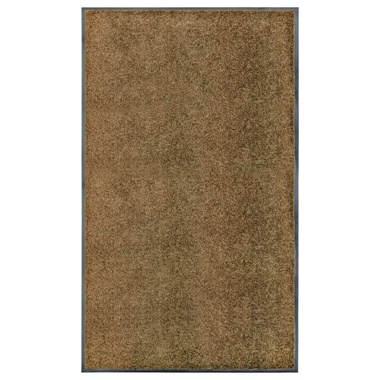 Vidaxl deurmat wasbaar 90x150 cm bruin