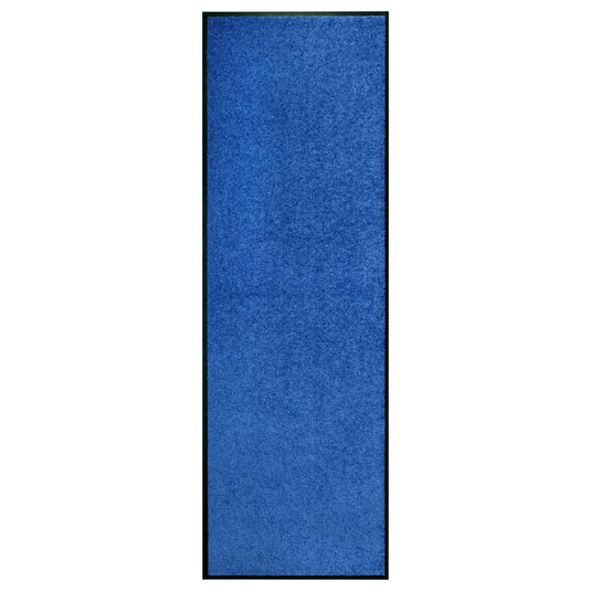 Vidaxl deurmat wasbaar 60x180 cm blauw