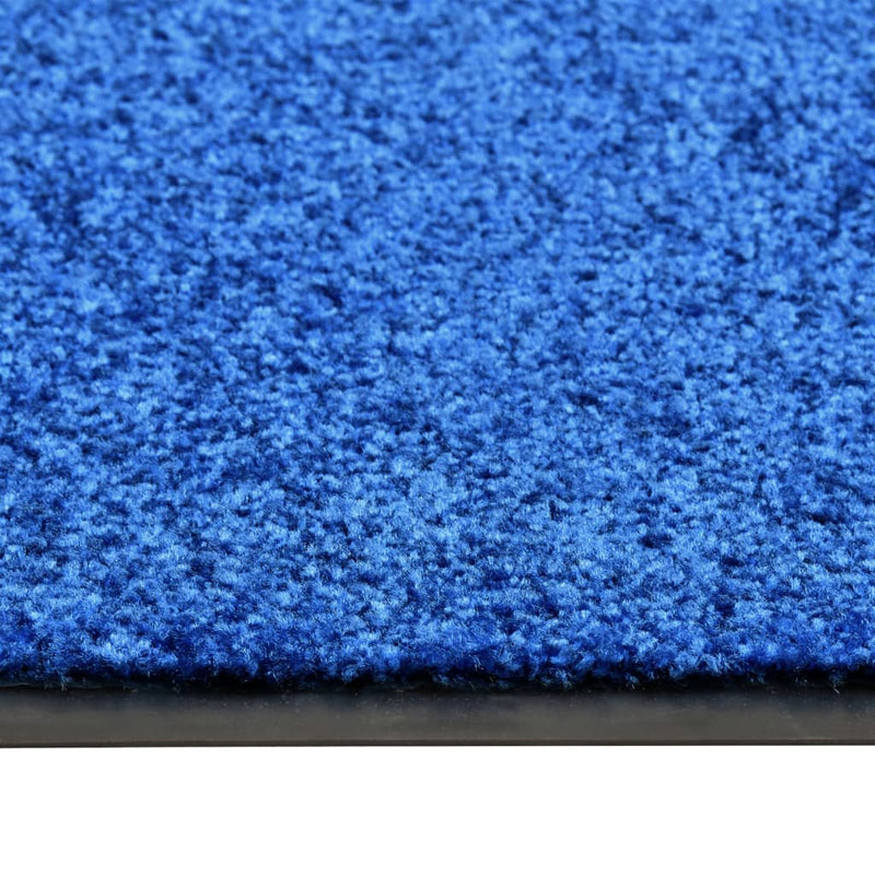 Load image into Gallery viewer, Vidaxl deurmat wasbaar 90x150 cm blauw
