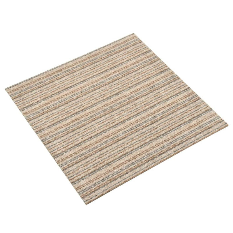 Load image into Gallery viewer, Vidaxl tapijttegels 20 st 5 m² 50x50 cm gestreept beige
