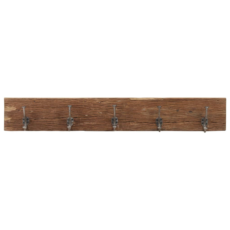 Load image into Gallery viewer, Vidaxl wandkapstok met 5 haken 100x2,5x15 cm massief gerecycled hout
