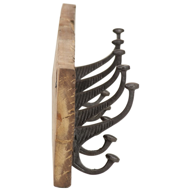Load image into Gallery viewer, Vidaxl wandkapstok met 5 haken 100x2,5x15 cm massief gerecycled hout
