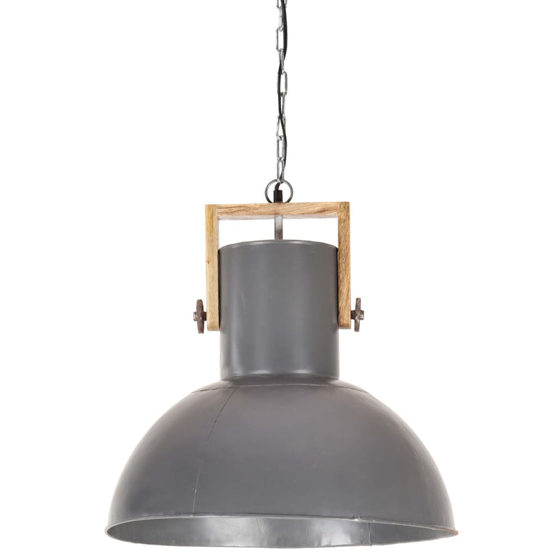 Load image into Gallery viewer, Vidaxl hanglamp industrieel rond 25 w e27 52 cm mangohout grijs
