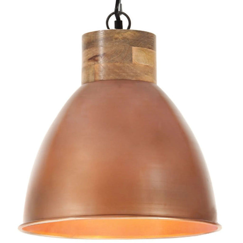 Load image into Gallery viewer, VidaXL Hanglamp industrieel E27 35 cm ijzer en massief hout koperkleur
