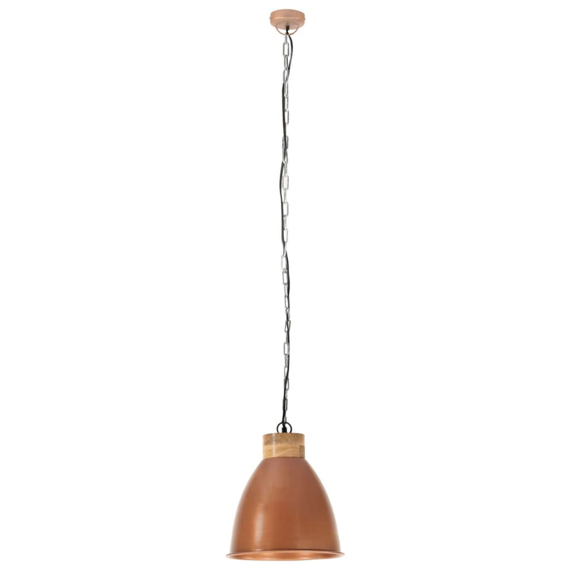 Load image into Gallery viewer, VidaXL Hanglamp industrieel E27 35 cm ijzer en massief hout koperkleur
