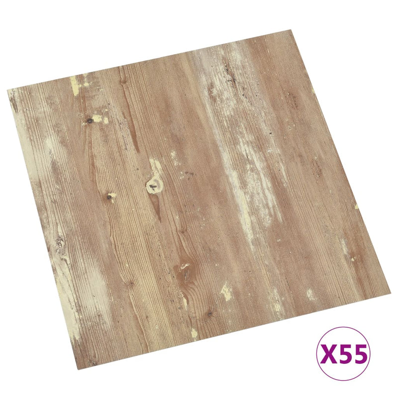 Load image into Gallery viewer, Vidaxl vloerplanken zelfklevend 55 st 5,11 m² pvc bruin
