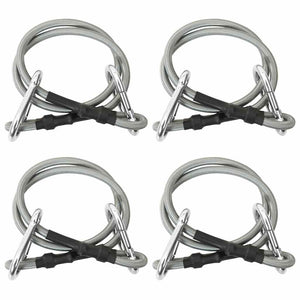 Vidaxl touwen met karabijnhaak 4 st rubber