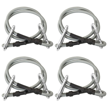 Vidaxl touwen met karabijnhaak 4 st rubber