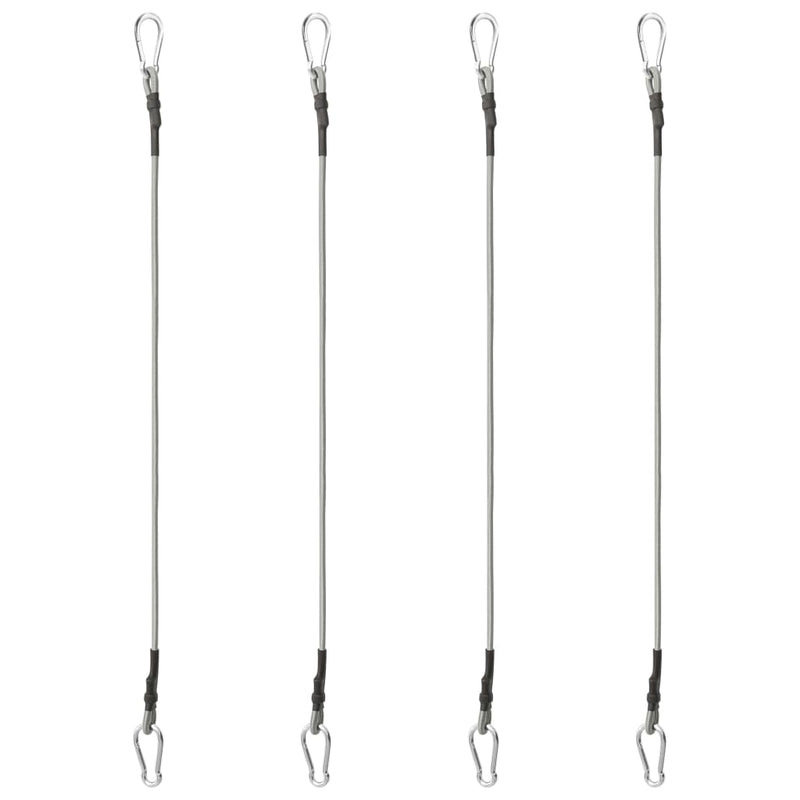 Load image into Gallery viewer, VidaXL Touwen met karabijnhaak 4 st rubber
