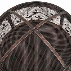 Vidaxl vuurplaats met pook xxl 67,5 cm staal