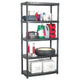Vidaxl opbergrek 5-laags 85x40x185 cm kunststof zwart