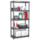 Vidaxl opbergrek 5-laags 91,5x45,7x185 cm kunststof zwart