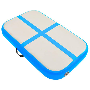 Vidaxl gymnastiekmat met pomp opblaasbaar 60x100x20 cm pvc blauw