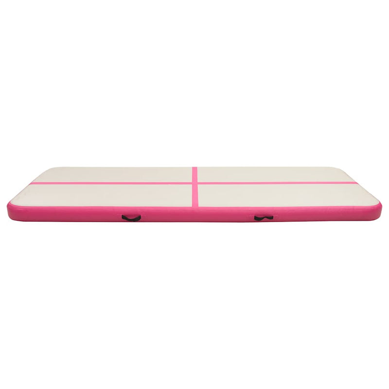 Load image into Gallery viewer, Vidaxl gymnastiekmat met pomp opblaasbaar 500x100x15 cm pvc roze
