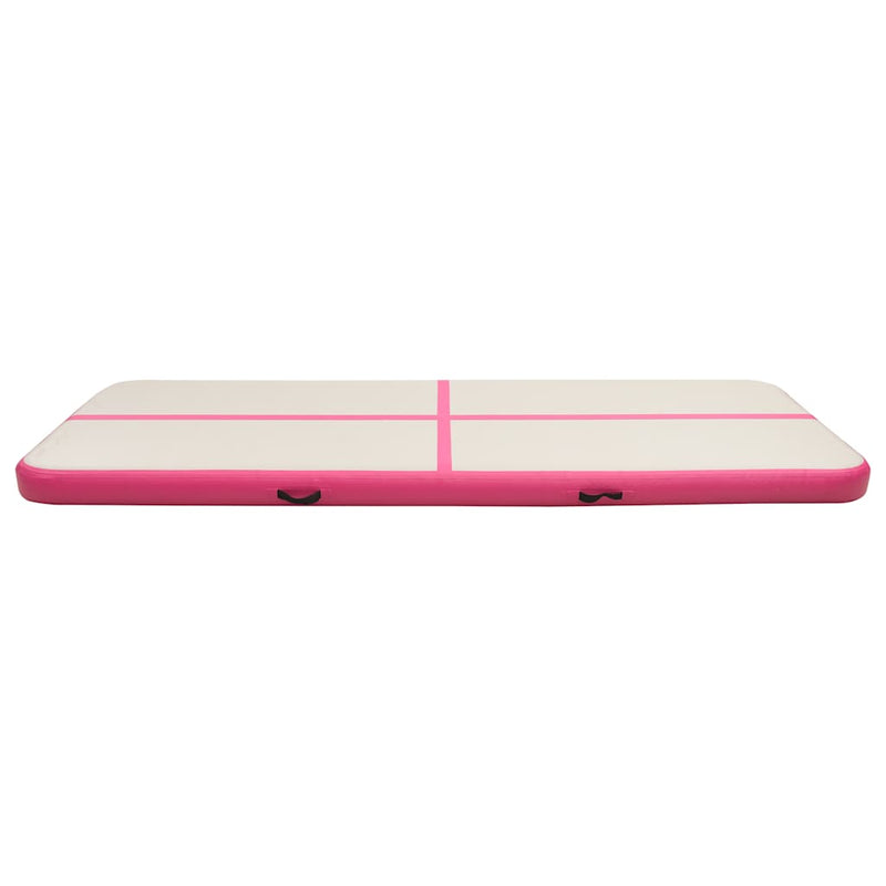 Load image into Gallery viewer, Vidaxl gymnastiekmat met pomp opblaasbaar 400x100x20 cm pvc roze
