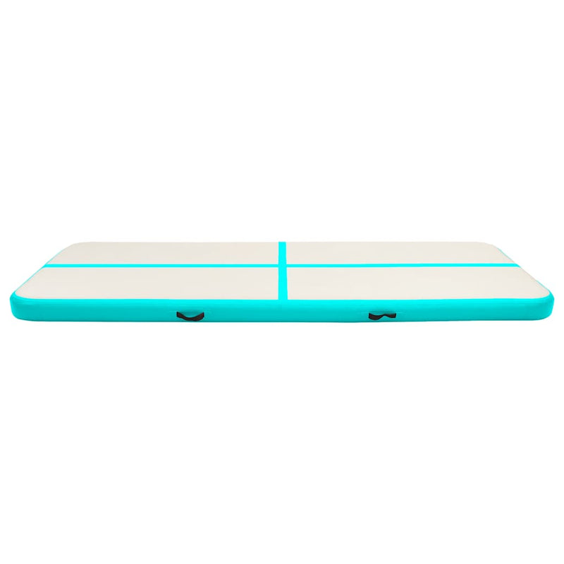 Load image into Gallery viewer, Vidaxl gymnastiekmat met pomp opblaasbaar 500x100x20 cm pvc groen
