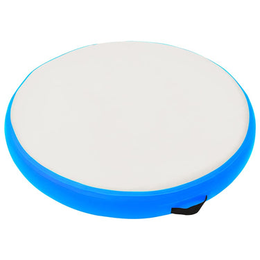 Vidaxl gymnastiekmat met pomp opblaasbaar 100x100x10 cm pvc blauw