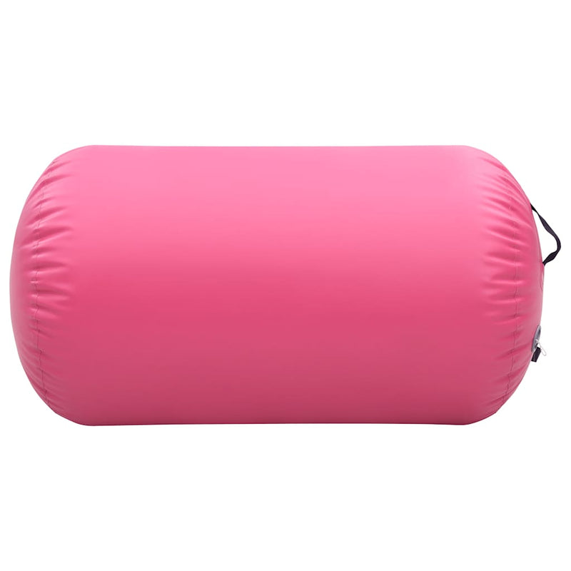 Load image into Gallery viewer, Vidaxl gymnastiekrol met pomp opblaasbaar 100x60 cm pvc roze
