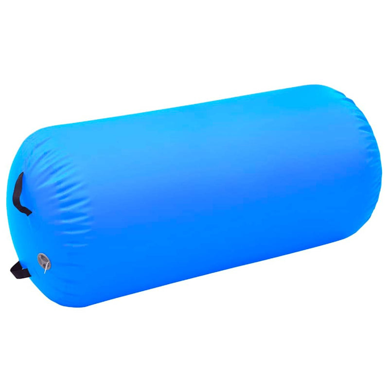 Load image into Gallery viewer, Vidaxl gymnastiekrol met pomp opblaasbaar 120x75 cm pvc blauw
