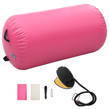 Vidaxl gymnastiekrol met pomp opblaasbaar 120x90 cm pvc roze