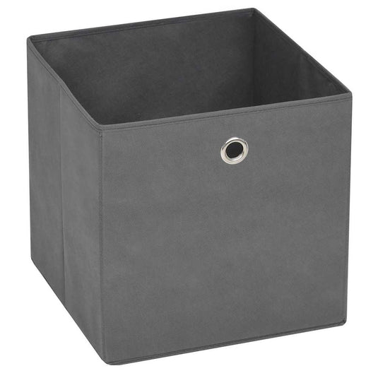 Vidaxl opbergboxen 4 st 28x28x28 cm nonwoven stof grijs