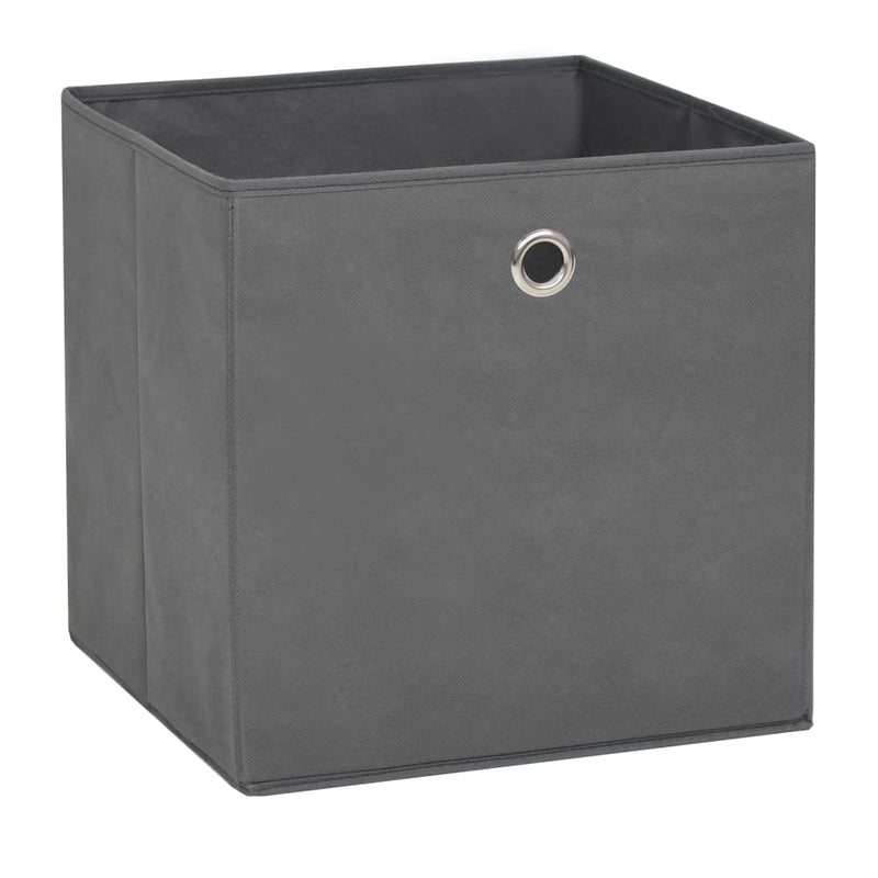 Load image into Gallery viewer, Vidaxl opbergboxen 10 st 28x28x28 cm nonwoven stof grijs

